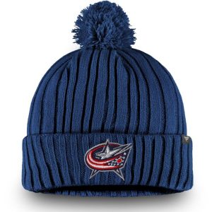 Columbus Blue Jackets Basic Cuffed Knit Hat with Pom