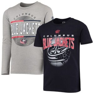 Columbus Blue Jackets Youth Evolution Two-Piece T-Shirt Set