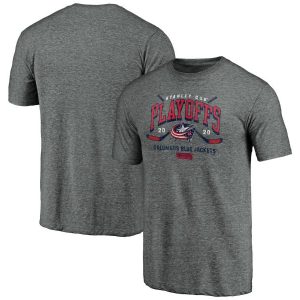 Columbus Blue Jackets Gray 2020 Playoffs Bound T-Shirt