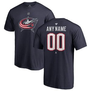 Columbus Blue Jackets Navy Personalized Team Authentic T-Shirt