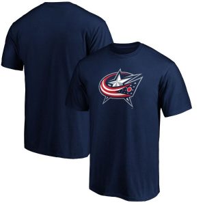 Columbus Blue Jackets Navy Team Primary Logo T-Shirt