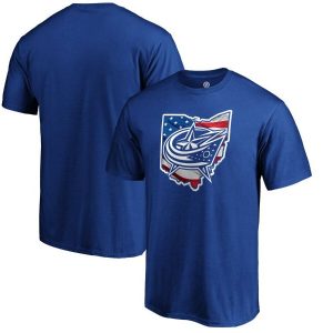Columbus Blue Jackets Royal NHL Banner State T-Shirt