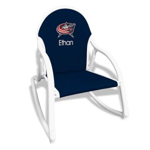 Navy Columbus Blue Jackets Children’s Personalized Rocking Chair
