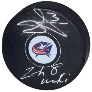 Seth Jones & Zach Werenski Columbus Blue Jackets Autographed Hockey Puck